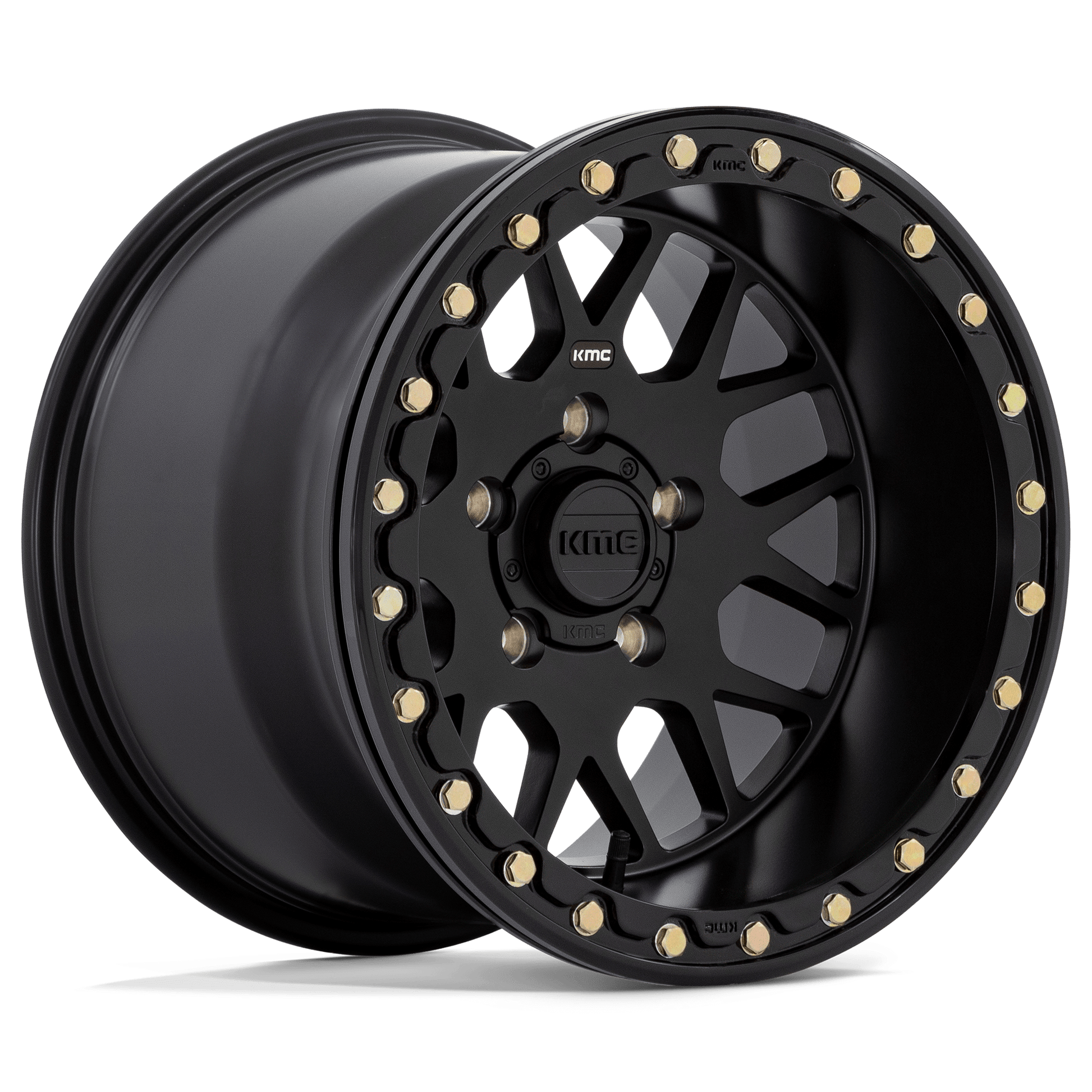 KMC POWERSPORTS KS235 GRENADE BEADLOCK 15X10 0 5X114.3 SATIN BLACK