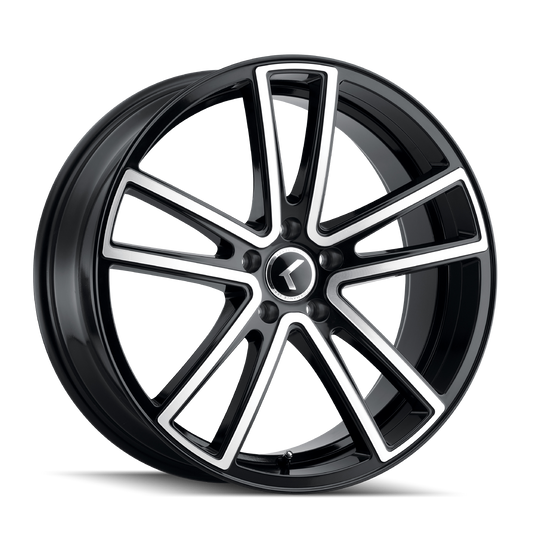 KRAZE LUSSO KR190 17X8 38 5x115 BLACK/MACHINED