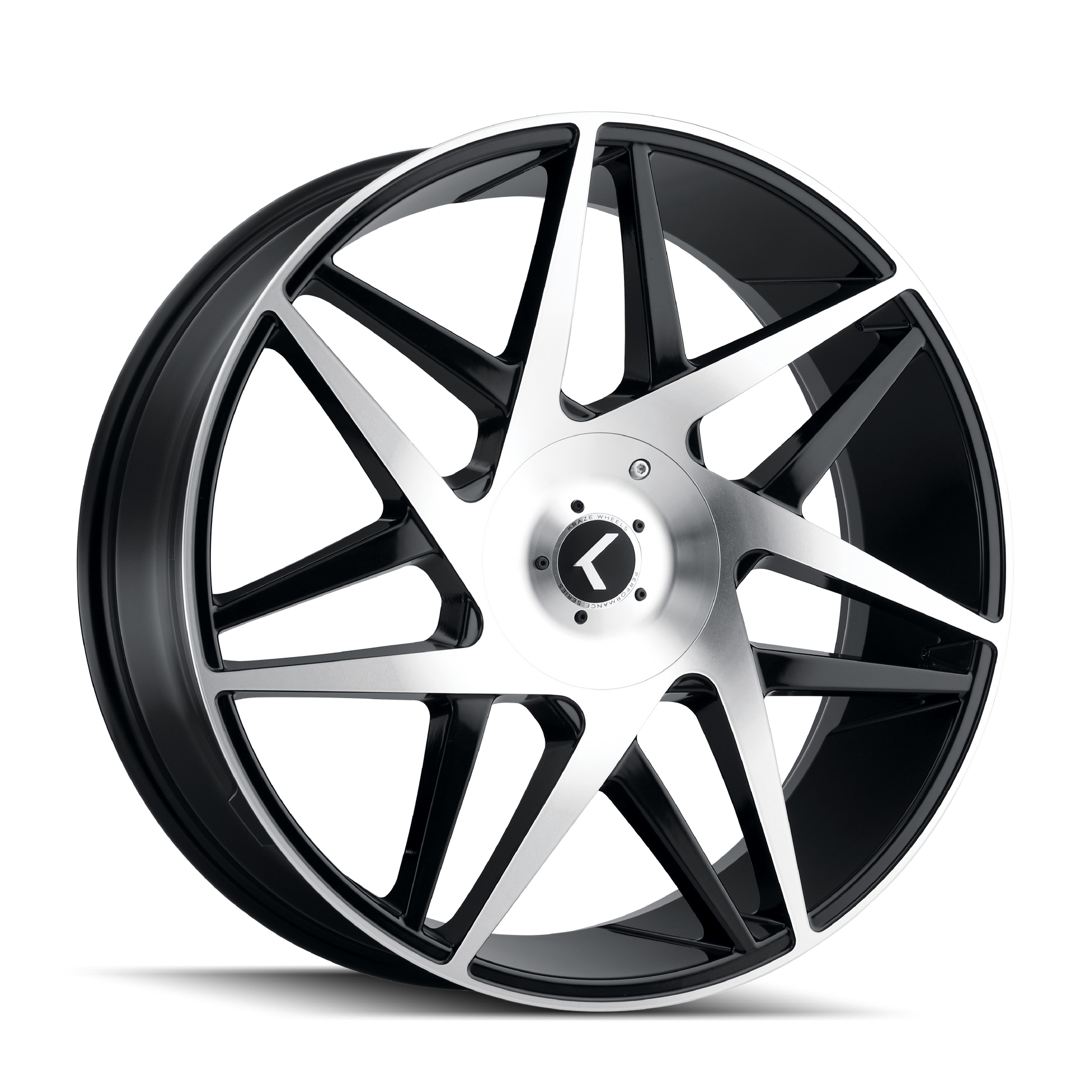 KRAZE PHASE KR192 18X8 40 5x112/5x114.3 BLACK/MACHINED