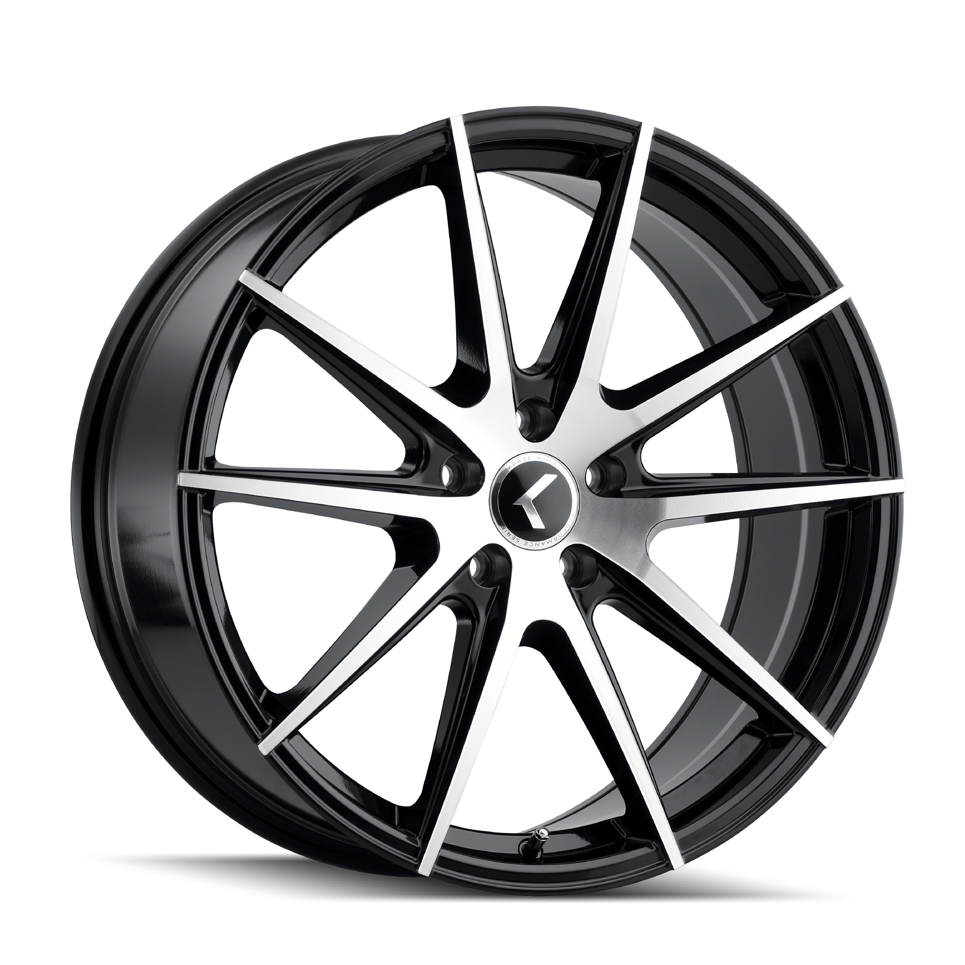 KRAZE TURISMO KR193 17X8 38 5x115 BLACK/MACHINED