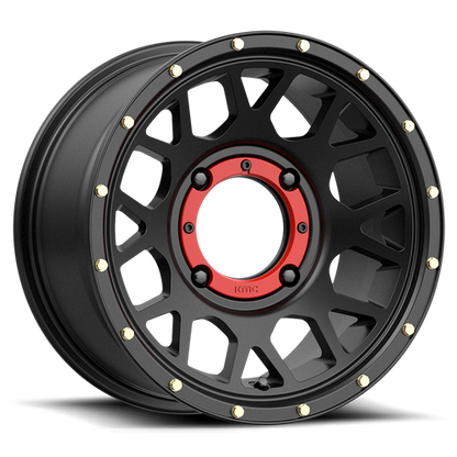KMC Powersports KS135 GRENADE 15X6 38 4X137/4X137 Satin Black