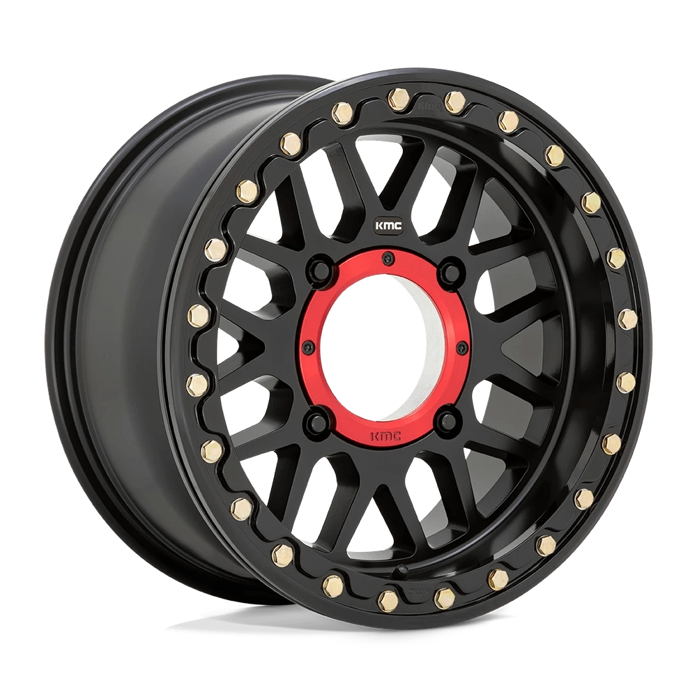 KMC Powersports KS235 GRENADE BEADLOCK 15X7 10 4X110/4X110 Satin Black