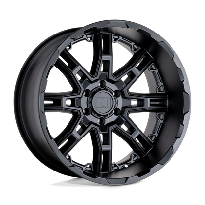 Level 8 SLINGSHOT 17X8.5 10 6X120/6X120 MATTE BLACK BIG X FACTOR