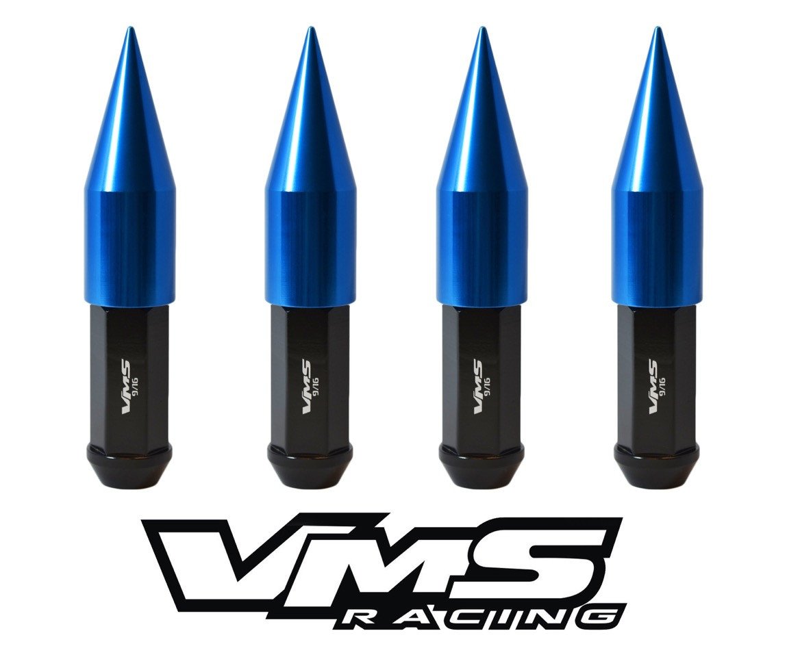 TRUE SPIKE Lug Nut Cap Aluminum -Spike 2 25mm Width 73mm Height Tip (4pc Set) LGC025