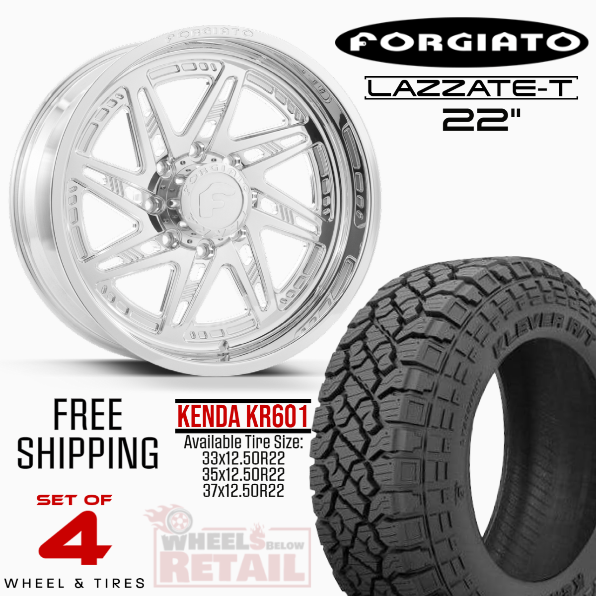 FORGIATO LAZZATE-T 22-INCH PACKAGE FOR CHEVROLET 2500