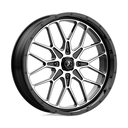 MSA OFFROAD WHEELS M45 PORTAL 14X7 10 4X156 GLOSS BLACK MACHINED