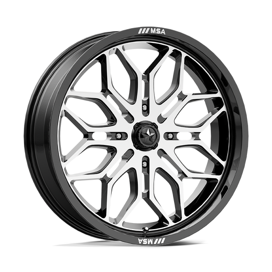 MSA OFFROAD WHEELS M47 SNIPER 18X7 10 4X110 GLOSS BLACK MACHINED