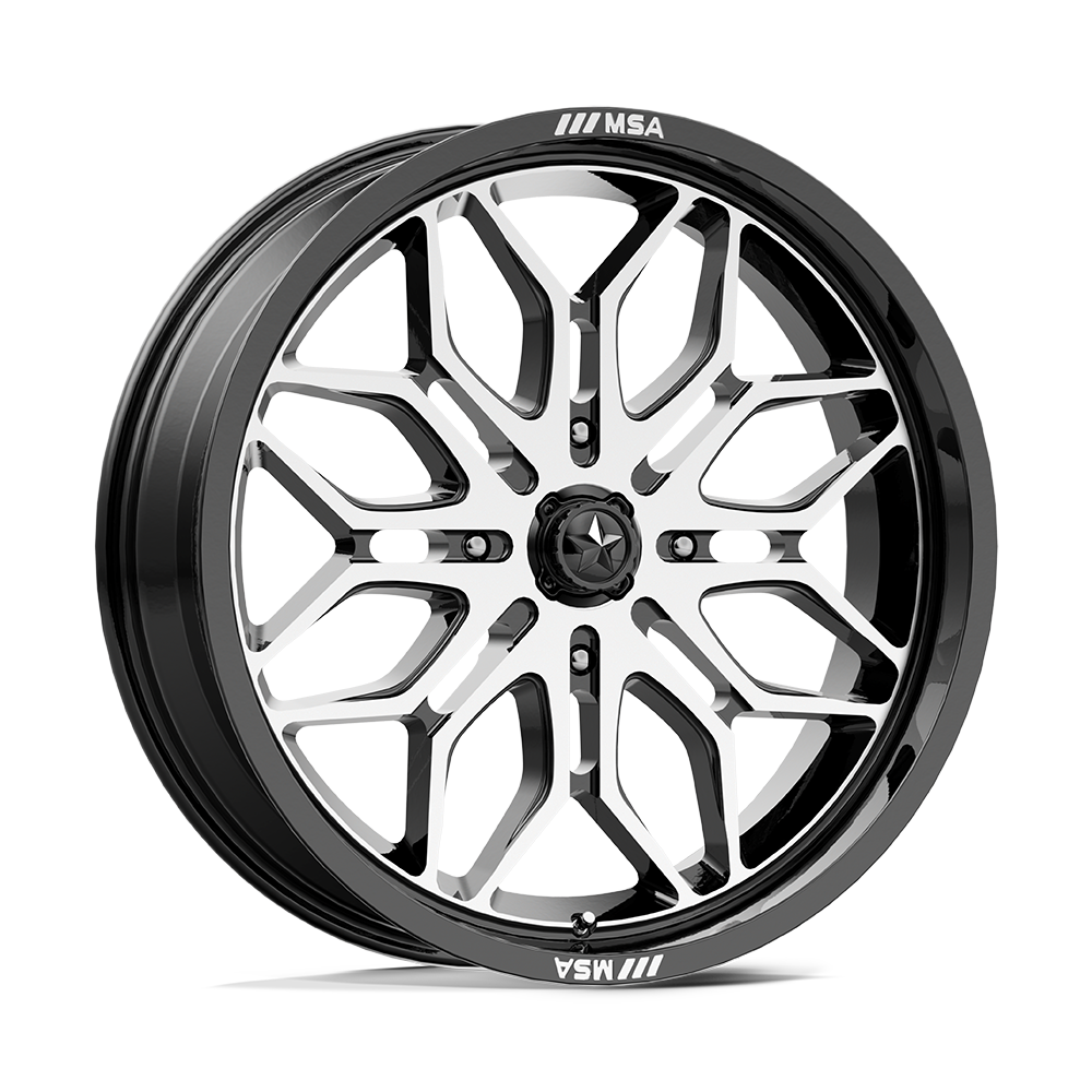 MSA OFFROAD WHEELS M47 SNIPER 18X7 10 4X137 GLOSS BLACK MACHINED