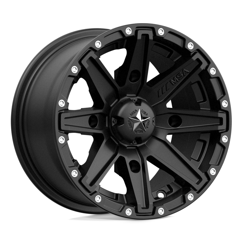 MSA OFFROAD WHEELS M33 CLUTCH 12X7 10 4X156 SATIN BLACK