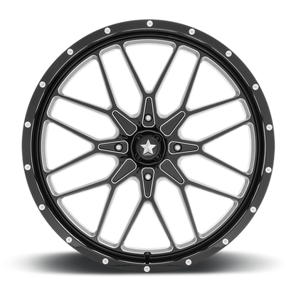 MSA Offroad Wheels M45 24X7 0 4X156/4X156 Gloss Black Milled