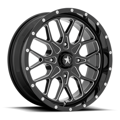 MSA Offroad Wheels M45 22X7 0 4X137/4X137 Gloss Black Milled