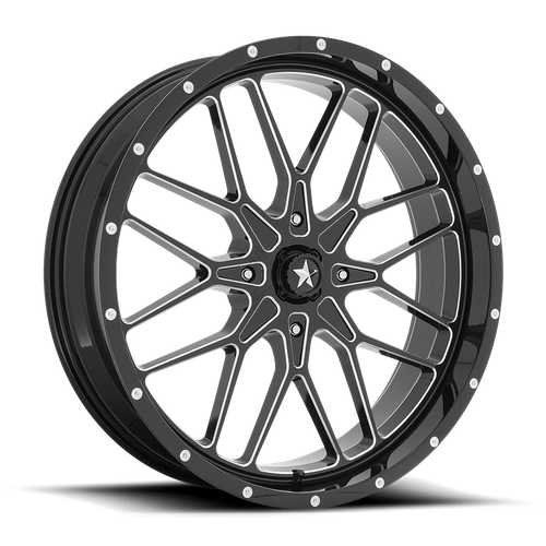 MSA Offroad Wheels M45 24X7 0 4X137/4X137 Gloss Black Milled