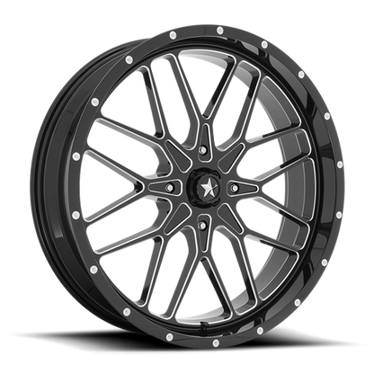 MSA Offroad Wheels M45 24X7 0 4X156/4X156 Gloss Black Milled