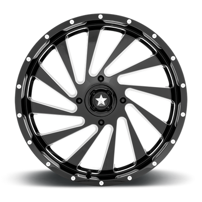 MSA Offroad Wheels M46 22X7 0 4X156/4X156 Gloss Black Milled