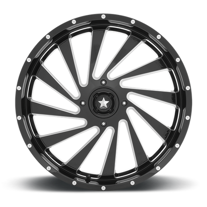 MSA Offroad Wheels M46 24X7 0 4X137/4X137 Gloss Black Milled