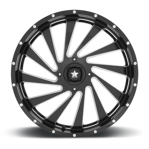 MSA Offroad Wheels M46 24X7 0 4X156/4X156 Gloss Black Milled