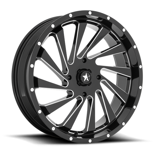 MSA Offroad Wheels M46 22X7 0 4X137/4X137 Gloss Black Milled