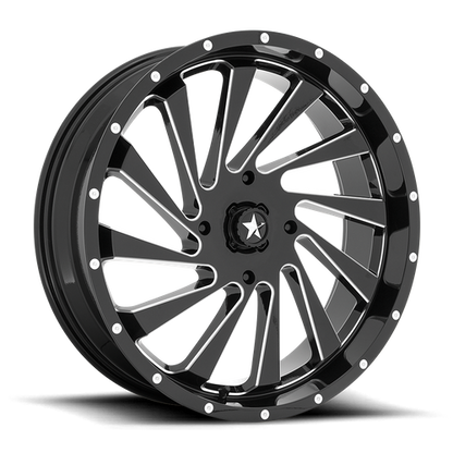 MSA Offroad Wheels M46 22X7 0 4X156/4X156 Gloss Black Milled