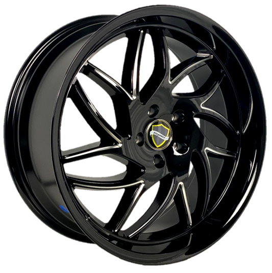 ELEGANCE MAGIC 24x10 24 6x139.7 Gloss Black Milled, Gloss Black Lip