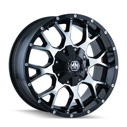 MAYHEM WARRIOR 8015 17X9 18 6x135/6x139.7 BLACK/MACHINED FACE