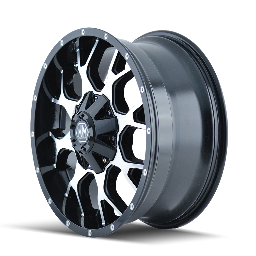 MAYHEM WARRIOR 8015 20X9 18 8x180 BLACK/MACHINED FACE