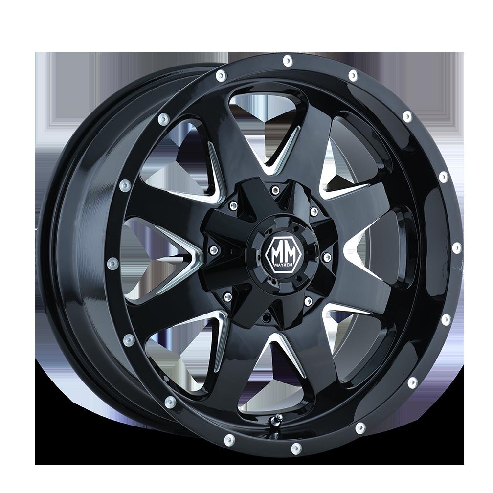 Mayhem 8040 Tank 18x9 -12 5x127(5x5)/5x139.7(5x5.5) Black and Milled
