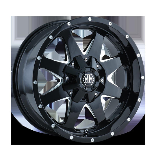 Mayhem 8040 Tank 18x9 -12 5x127(5x5)/5x139.7(5x5.5) Black and Milled