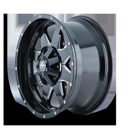 Mayhem 8040 Tank 17x9 -12 6x135/6x139.7(6x5.5) Black and Milled