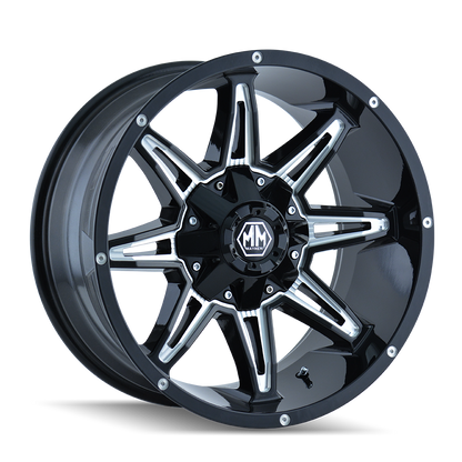 Mayhem 8090 Rampage 18x9 -12 5x114.3/5x127(5x5) Black and Milled