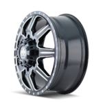 MAYHEM MONSTIR 8101 19.5X6.75 102 8x165.1 FRONT BLACK/MILLED SPOKES