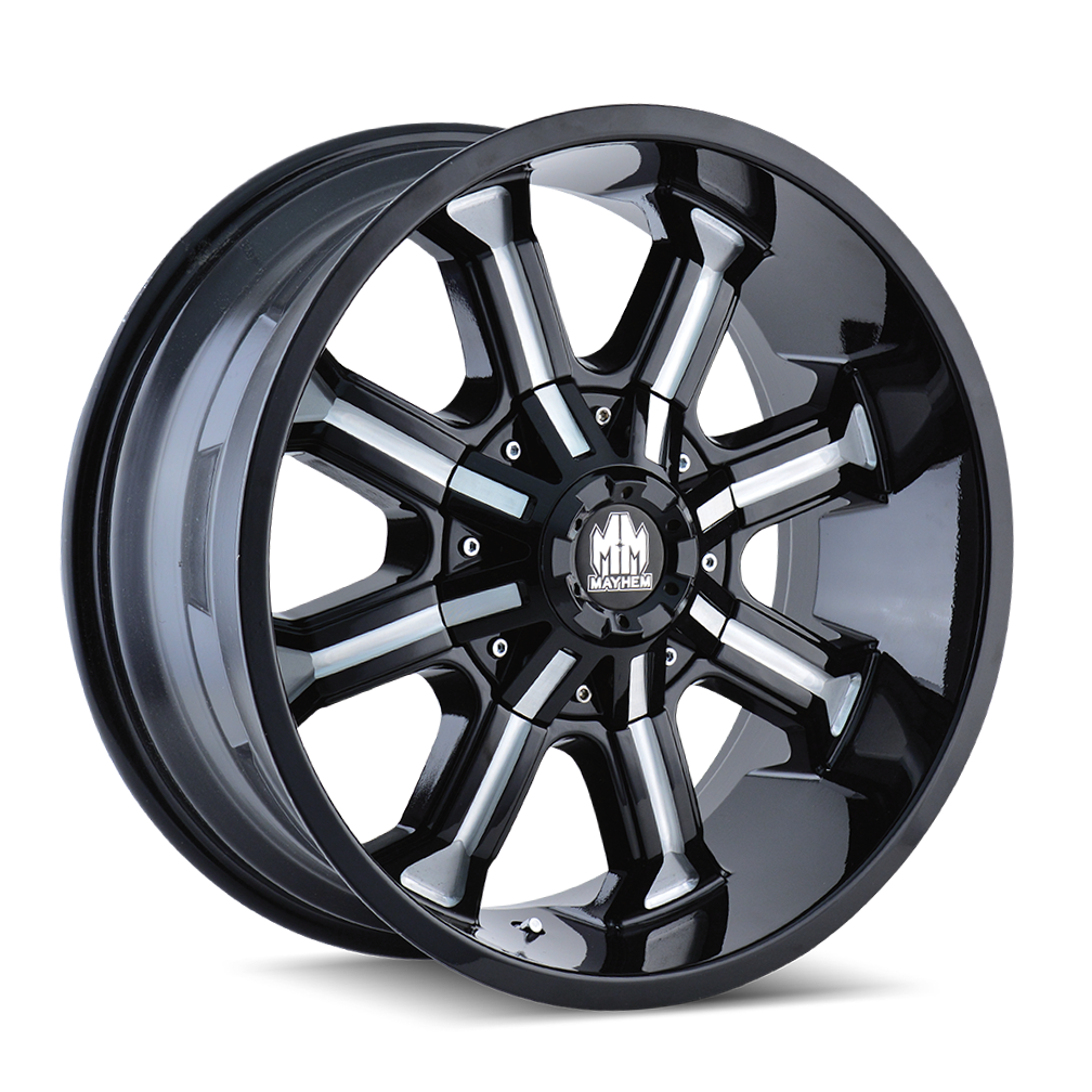 MAYHEM BEAST 8102 18X9 18 5x114.3/5x127 BLACK W/MILLED SPOKES