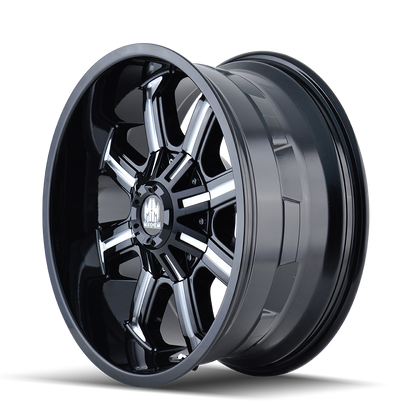 MAYHEM BEAST 8102 17X9 -12 5x114.3/5x127 BLACK W/MILLED SPOKES