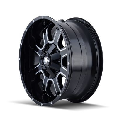 MAYHEM FIERCE 8103 17x9 -12 5x127/5x139.7 GLOSS BLACK/MILLED SPOKES