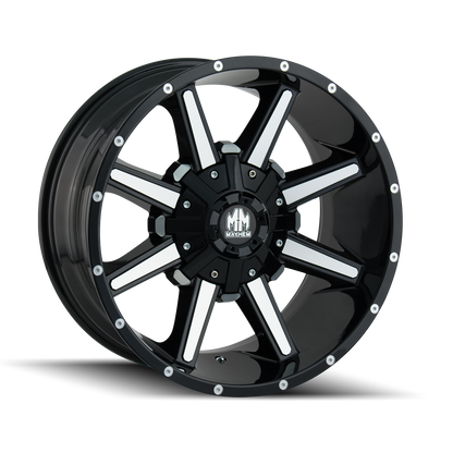MAYHEM ARSENAL 8104 17x9 18 6x120/6x139.7 GLOSS BLACK/MACHINED FACE