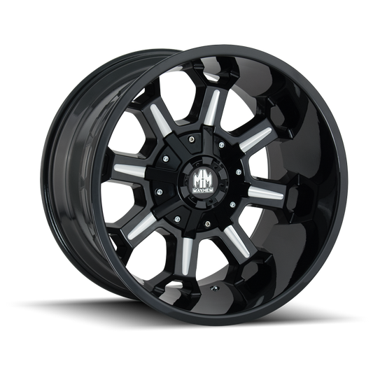 MAYHEM COMBAT 8105 18X9 18 5x150/5x139.7 BLACK W/MILLED SPOKES