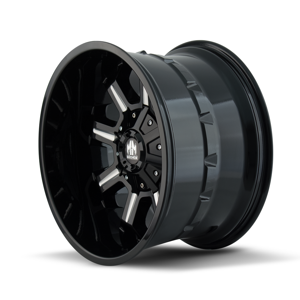 MAYHEM COMBAT 8105 17X9 -12 6x135/6x139.7 BLACK W/MILLED SPOKES