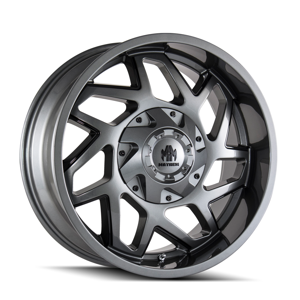 MAYHEM HATCHET 8106 20X9 18 8x165.1/8x170 GLOSS GUNMETAL W/BLACK