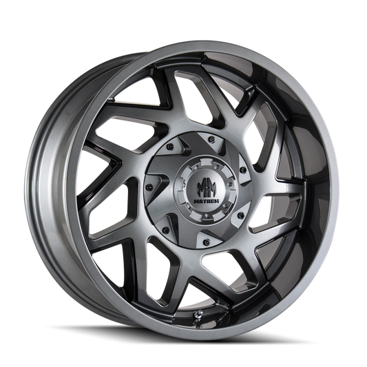 MAYHEM HATCHET 8106 20X9 18 5x139.7/5x150 GLOSS GUNMETAL W/BLACK