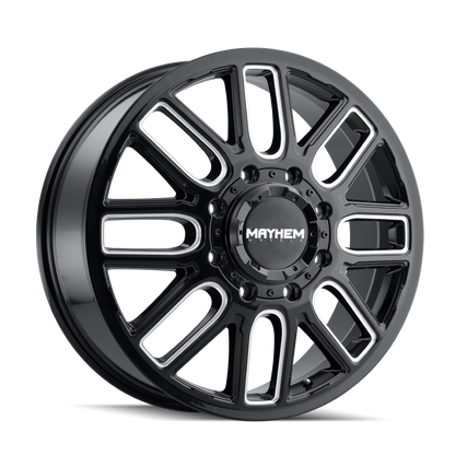 MAYHEM COGENT DUALLY 8107D 22X8.25 -192 8x200 BLACK W/MILLED SPOKES