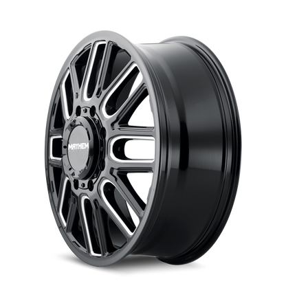 MAYHEM COGENT DUALLY 8107D 20X8.25 115 8x170 BLACK W/MILLED SPOKES