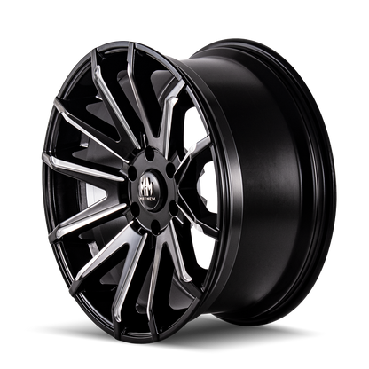 MAYHEM CROSSFIRE 8109 20X9.5 10 5x139.7 BLACK W/MILLED SPOKES