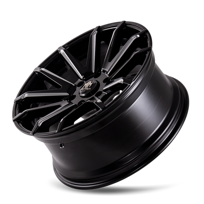 MAYHEM CROSSFIRE 8109 20X9.5 10 5x139.7 BLACK W/MILLED SPOKES