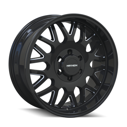 MAYHEM TRIPWIRE 8110 20X10 -26 6x139.7 BLACK W/MILLED SPOKES