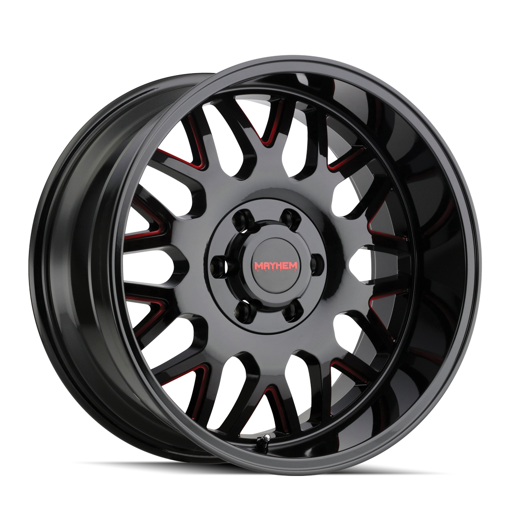 MAYHEM TRIPWIRE 8110 20X9 18 5x139.7/5x150 BLACK W/PRISM RED
