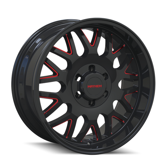MAYHEM TRIPWIRE 8110 20X9 18 6x135 BLACK W/PRISM RED