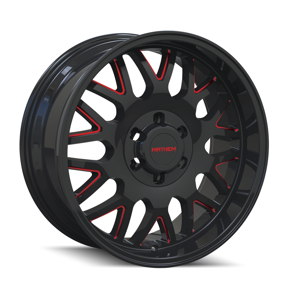 MAYHEM TRIPWIRE 8110 20X9 18 8x170 BLACK W/PRISM RED