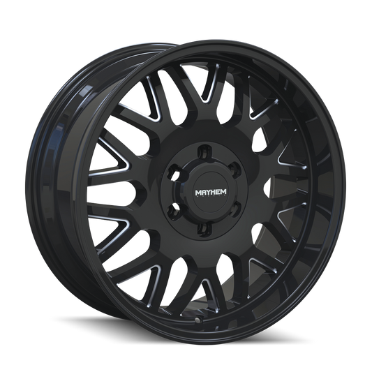 Mayhem 8110 Tripwire 20x9 0 6x139.7 Black and Milled