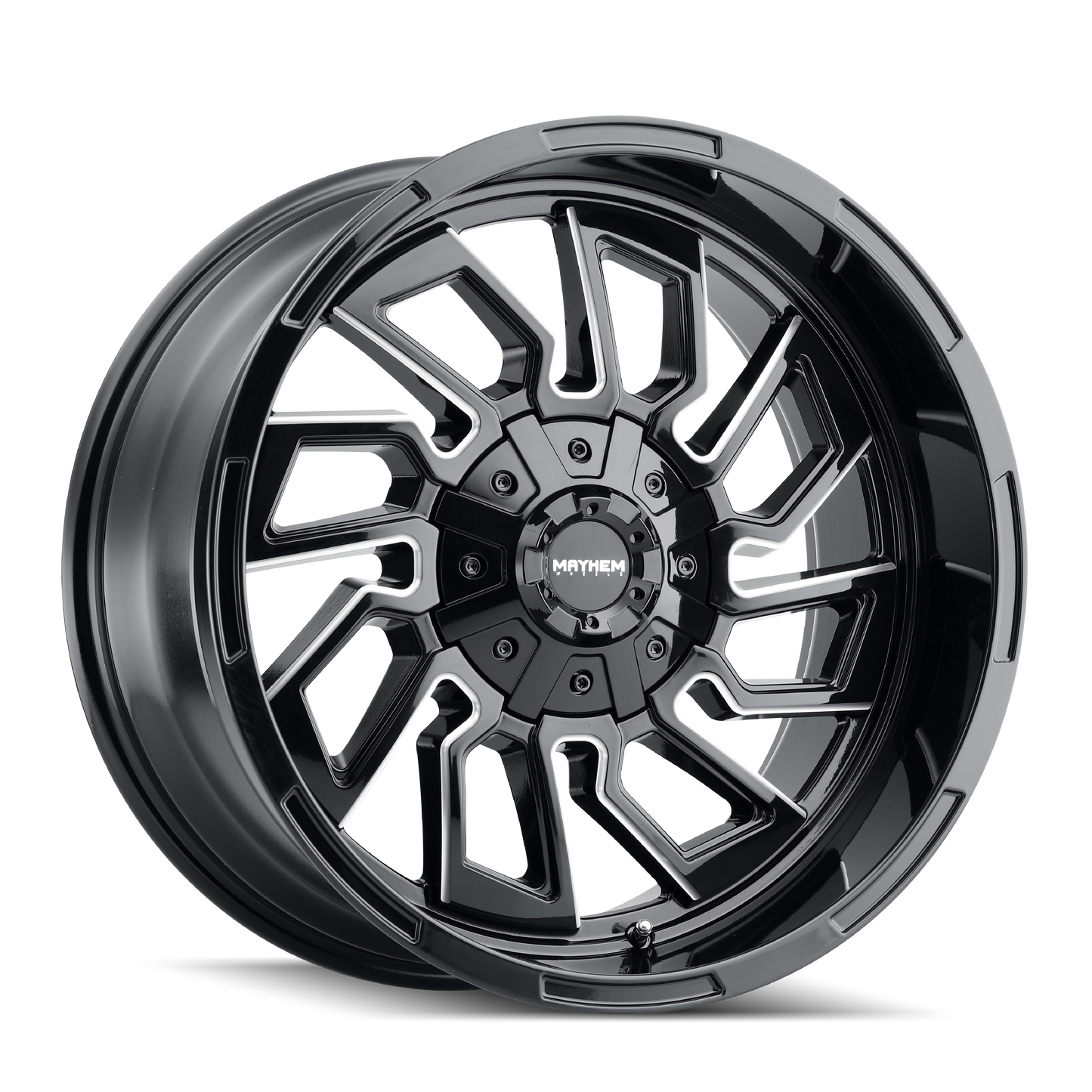 MAYHEM FLYWHEEL 8111 20X10 -19 5x127/5x139.7 BLACK W/MILLED SPOKES