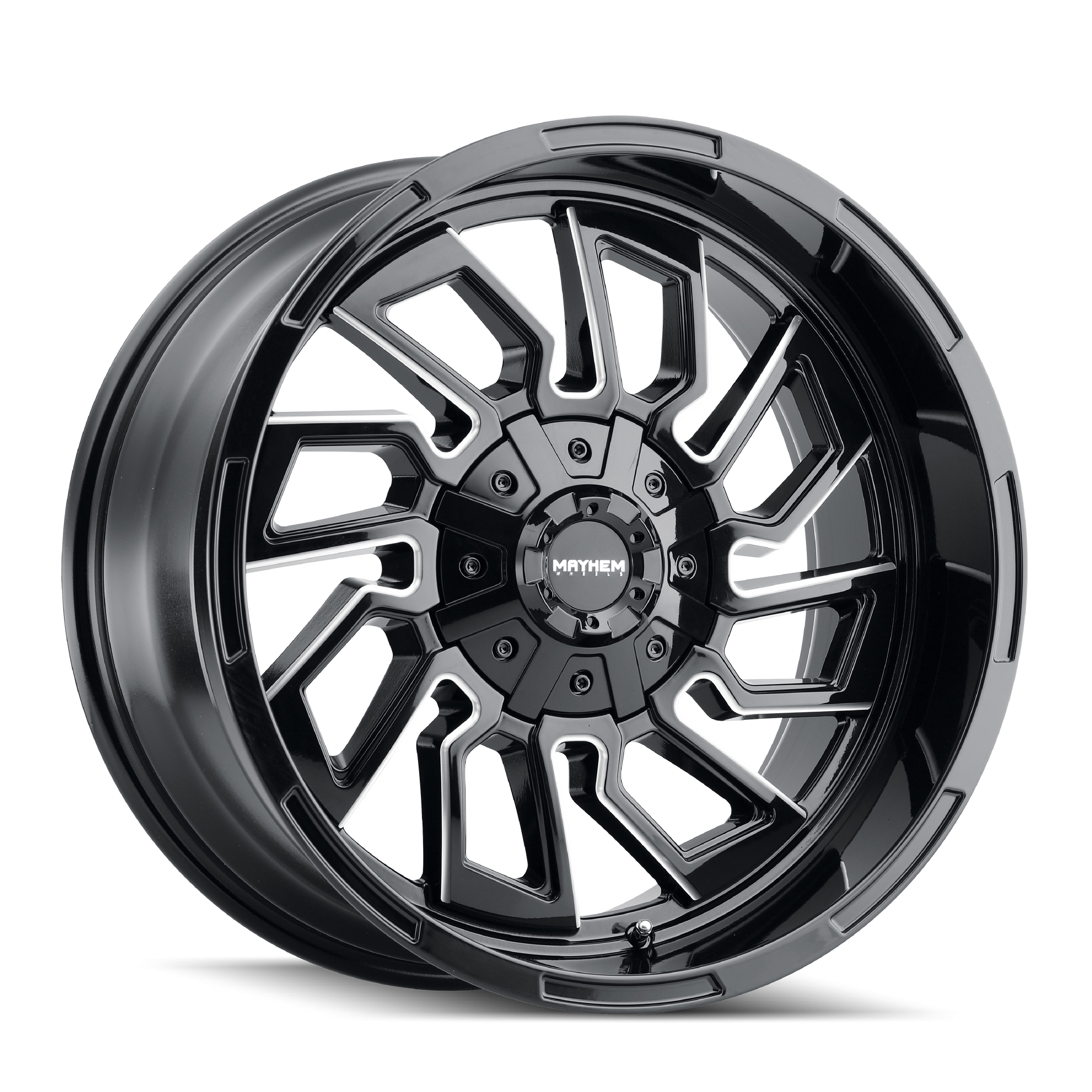 MAYHEM FLYWHEEL 8111 20X10 -19 5x127/5x139.7 BLACK W/MILLED SPOKES