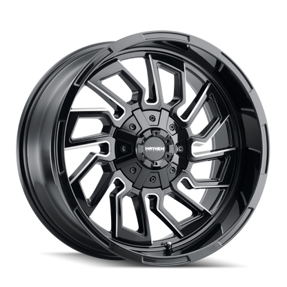 MAYHEM FLYWHEEL 8111 22X10 -19 8x165.1 BLACK W/MILLED SPOKES
